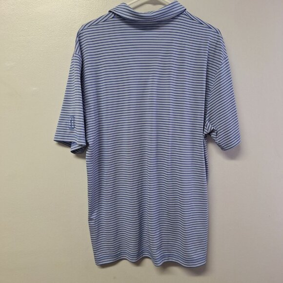 PGA‎ Tour Golf Shirt Pullover Collar Striped Button Mens Large Lightweight - Picture 2 of 8